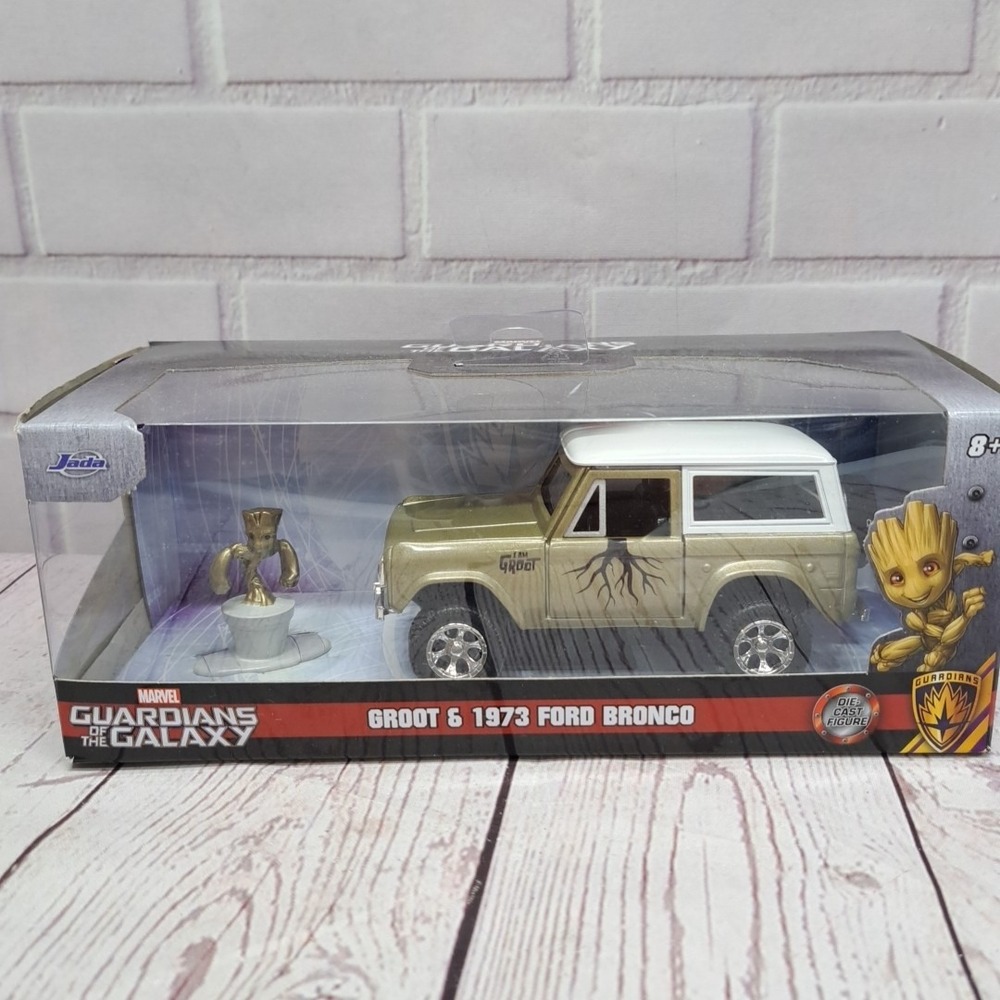 Guardians of the Galaxy Groot Figure 1973 Ford Bronco 1:32 Jada 34415 253223018